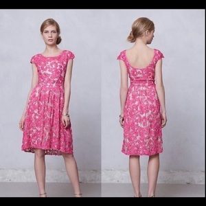 Anthropologie Yoana Baraschi Pink Lace Dress